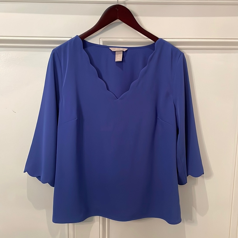 H&M scalloped top
